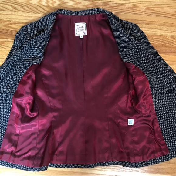 Nanette Lepore Black Tweed Jacket Skirt Suit Set size 2 - Picture 9 of 16